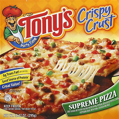 Tonys Party Time Pizza, Crispy Crust, Supreme | Frozen Foods | Sun Fresh