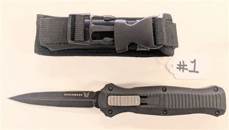 BENCHMADE INFIDEL AUTOMATIC KNIFE IN SHEATH | Online Auctions | Proxibid