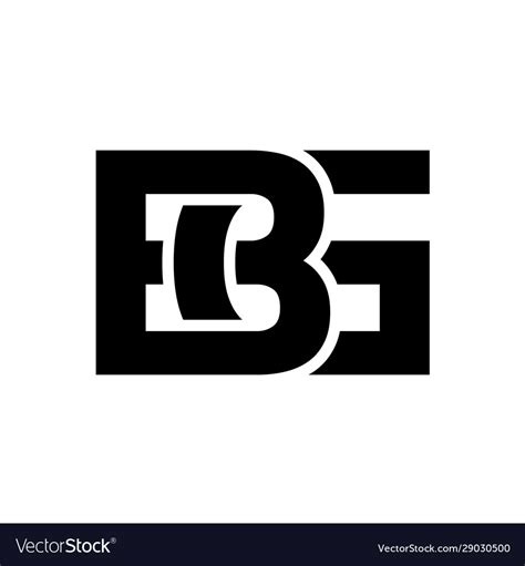 Bg initial letter logo design template Royalty Free Vector