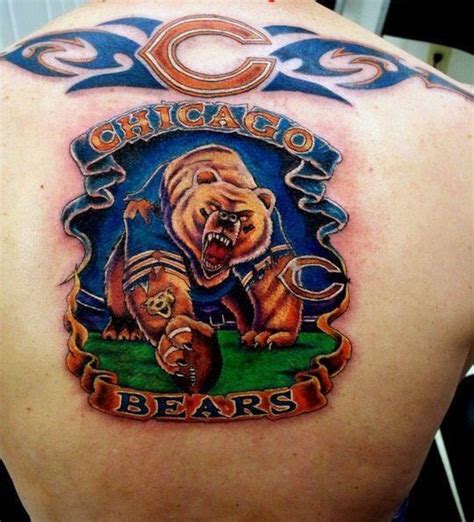 Chicago Bears on The Back Tattoo Idea