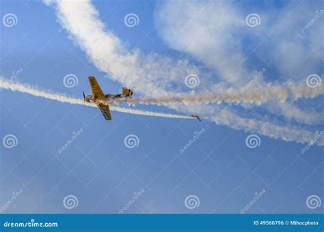 Air stunts at air show editorial photo. Image of group - 49560796