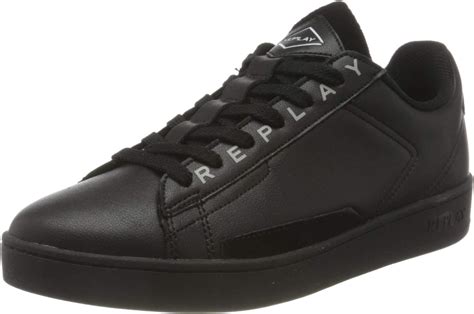 Replay Men's Basic Sneaker, 003 Black, 13.5 UK: Amazon.co.uk: Fashion