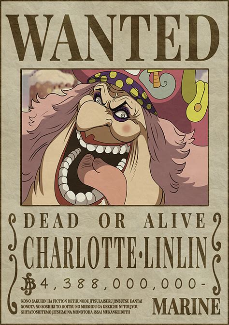 BIG MOM bounty wanted poster one piece Greeting Card by Shiro Vexel