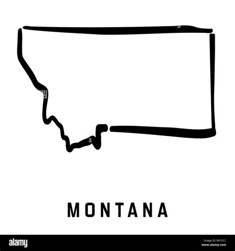 Montana state outline hi-res stock photography and images - Alamy