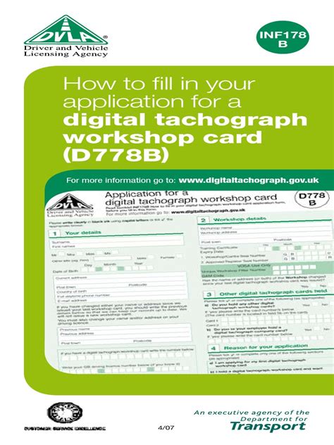 Digital Tachograph Workshop Card Appliation Guidance d778b | Identity ...