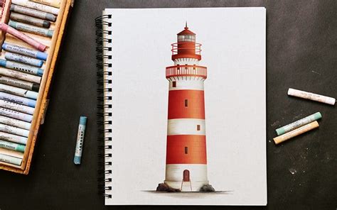 How to Draw a Lighthouse - An Easy Lighthouse Drawing