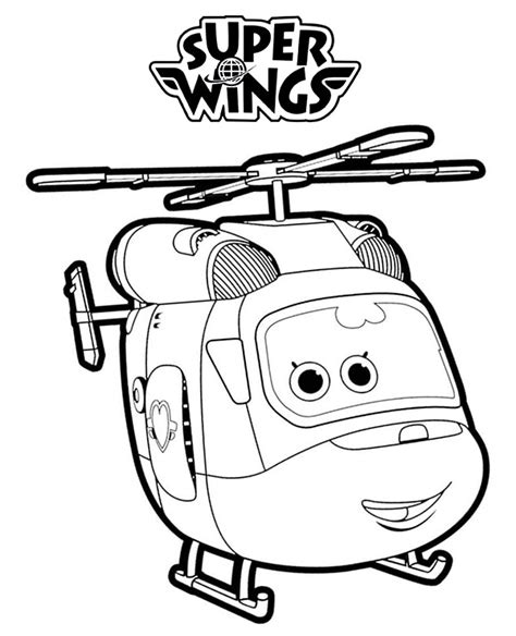 Dizzy rescue helicopter to print and color