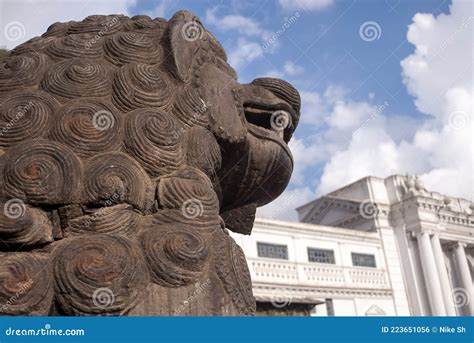 Stone Lion at Hanuman Dhoka Palace , Kathmandu Nepal Stock Photo - Image of history, kathmandu ...