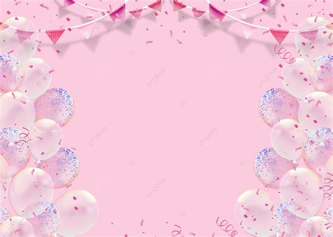 Pink Birthday Party Small Flag Balloon Background, Wallpaper, Pink, Birthday Balloons Background ...