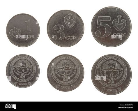 Kyrgyzstani som coins isolated on white Stock Photo - Alamy