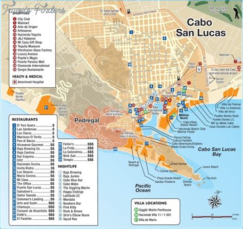 Tijuana Mexico Map Tourist Attractions - TravelsFinders.Com