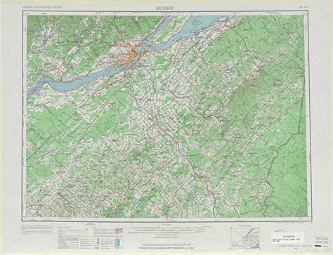 Quebec topographic map, ME - USGS Topo 1:250,000 scale