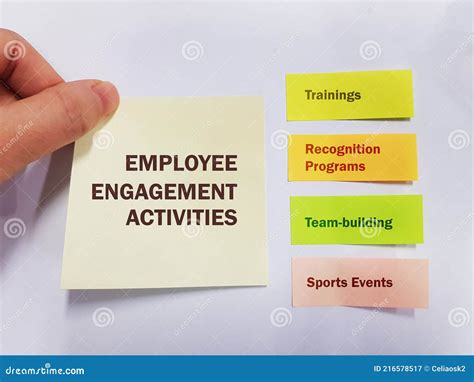 Employee Engagement Activities Such As Training, Recognition Programs, Team-building, Sport ...