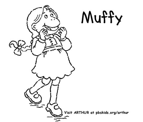 PBS Kids: Arthur: Muffy's Coloring Page