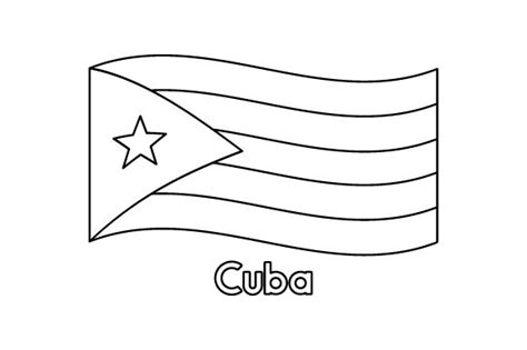 Cuban Flag Coloring Page