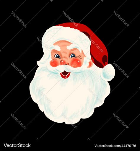 Christmas santa claus with cute smile illus Vector Image