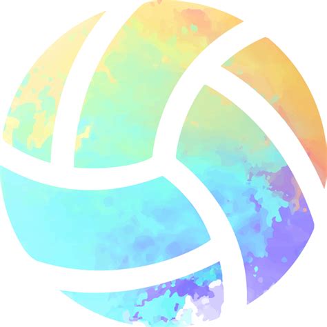 Splash color colorful volleyball vinyl wall art - TenStickers