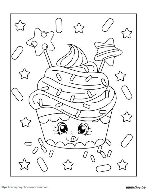 Free Printable Cupcake Coloring Pages