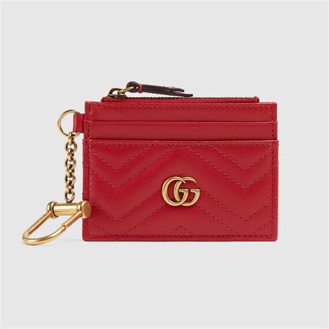 Red GG Marmont keychain wallet | GUCCI® SA