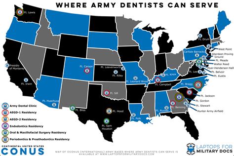 Army Military Bases Map