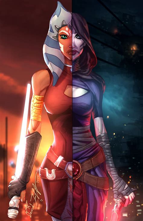 "Ahsoka Tano / Asajj Ventress - Star Wars" Art Print on Storenvy