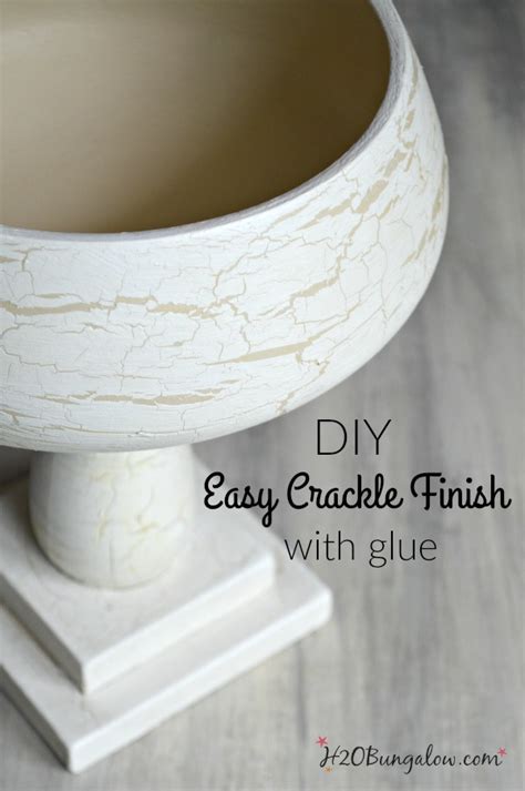 Easy DIY crackle finish using glue