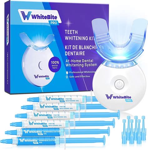 Whitebite Pro Teeth Whitening Kit with LED Light for Sensitive Teeth, Tooth Whitening System ...