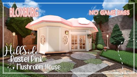 Roblox Bloxburg | No Game pass Hillside Pastel Pink Mushroom House | Speedbuild + Tour | Minami ...