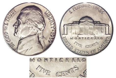 1939 Jefferson Nickel Double Monticello Coin Value Prices, Photos & Info