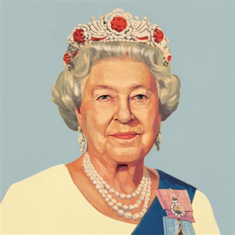 Retrato de la Reina Isabel II | Domestika