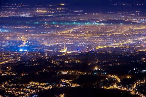 city of zagreb at night, croatia photo | One Big Photo