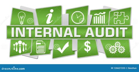 Internal Audit Green Symbols Top Bottom Stock Illustration - Illustration of operation, finance ...