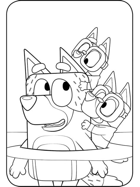 Free Bluey coloring page - Download, Print or Color Online for Free