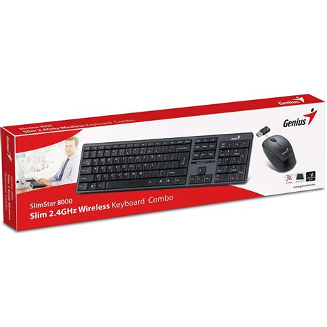 Genius Slimstar 8000ME Wireless Slim Keyboard Combo | KB-8000ME | MIDTeks Inc | Online Computer ...