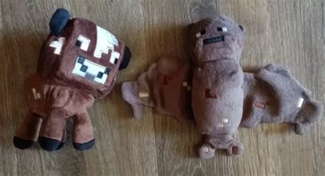 MINECRAFT BAT PLUSH 7" & Baby Cow Plush 6" Lot of 2 Mojang 2014+2015 stuffed toy £16.62 ...