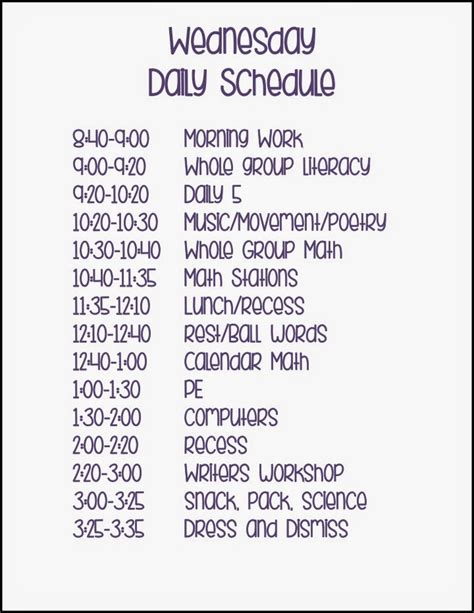 A Differentiated Kindergarten's Daily Schedule - Differentiated ...