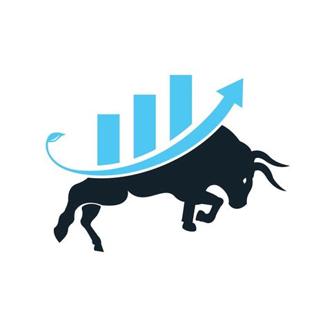Financial bull logo design. Trade Bull Chart, finance logo. 10948857 Vector Art at Vecteezy