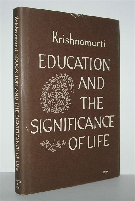 Jiddu Krishnamurti / EDUCATION AND THE SIGNIFICANCE OF LIFE 1975 | eBay