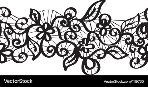 Seamless black lace Royalty Free Vector Image - VectorStock