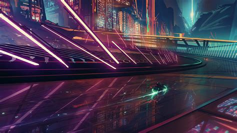 Wallpaper : cityscape, night, cyberpunk, neon, motorcycle, science ...