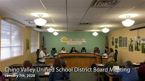 Chino Valley Unified School District School Board Meeting 1-7-20 | The regular board meeting for ...