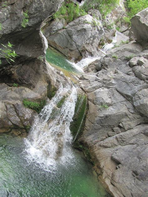 Waterfalls near Litochoro village, Enipeas river, Mount Olympus, Pieria Prefecture, Greece Mount ...