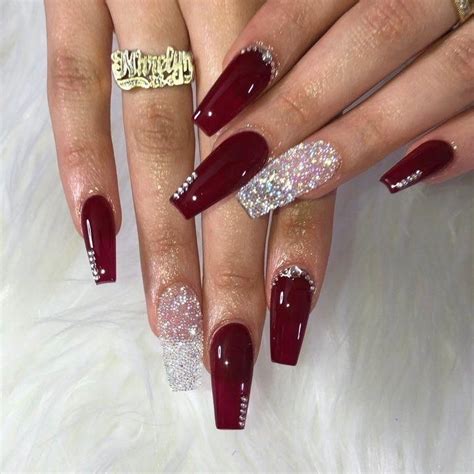 Maroon Nail Art, Burgundy Nail Designs, Burgundy Nails, Purple Nails, Red Nails, Ombre Nails ...