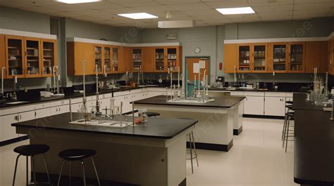 Empty Student Lab In High School Science Class Background, Science Lab Pictures, Lab, Science ...