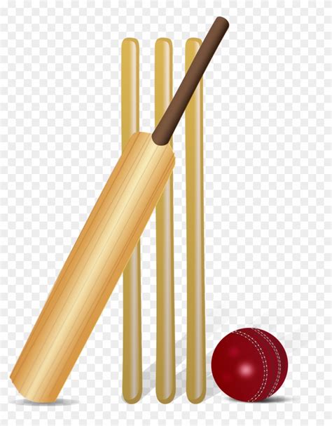 Free Cricket Bat & Ball Clip Art The Width Of This - Cricket Bat And Ball Clipart - Free ...