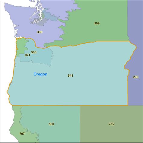 Oregon Area Code Maps -Oregon Telephone Area Code Maps- Free Oregon Area Code Maps