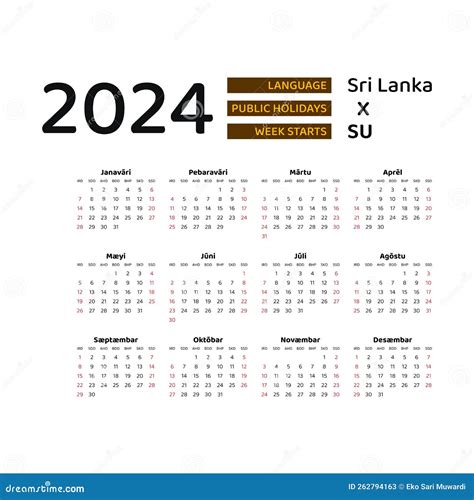 Sri Lanka Calendar 2024 - Bonny Christy