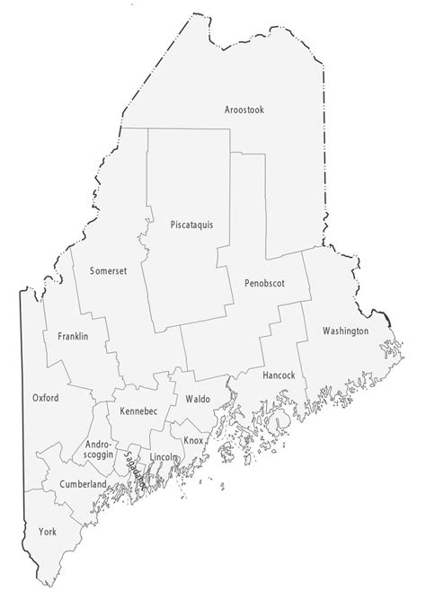 Map Washington County Maine - London Top Attractions Map