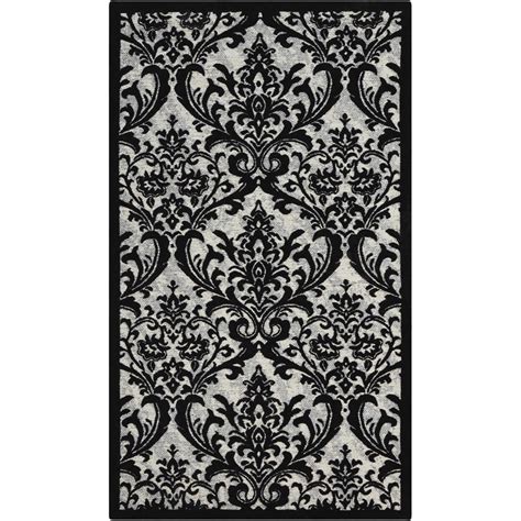 Nourison Damask Black/White Area Rug - Walmart.com - Walmart.com