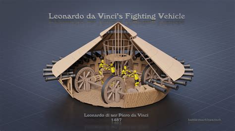 Da Vincis Tank Visualized - Battle Machines by Shubol3D